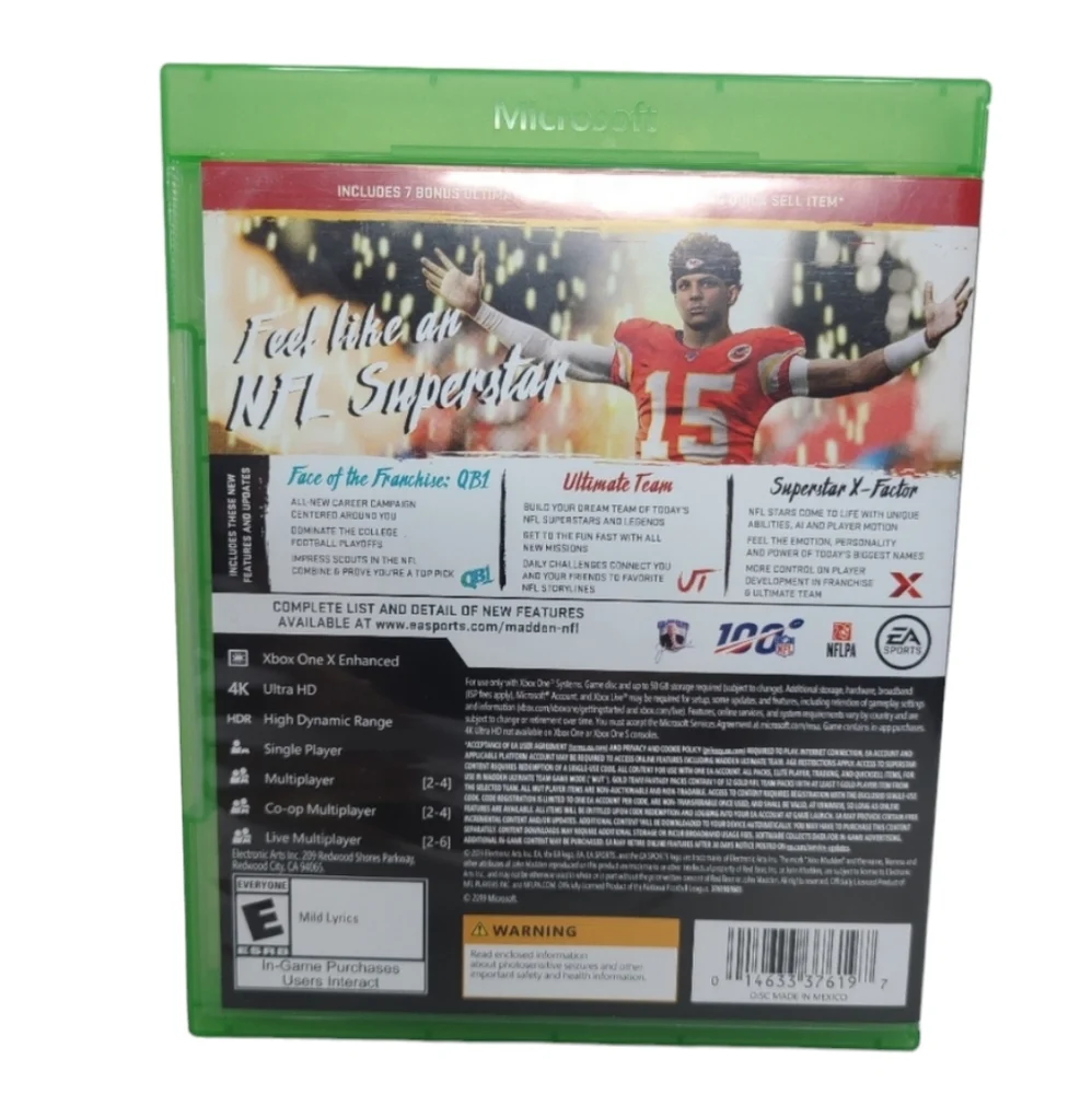 Microsoft Xbox One Madden NLF 20 Superstar Edition Video Game